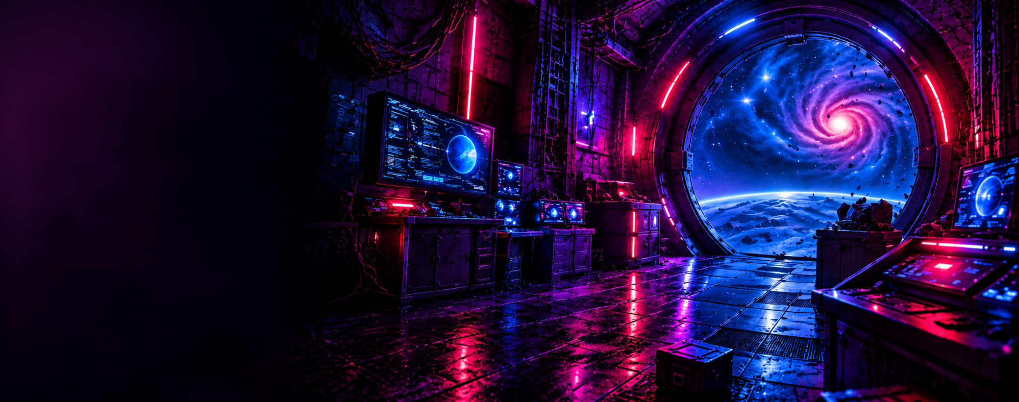 Neon galaxy observatory escape room